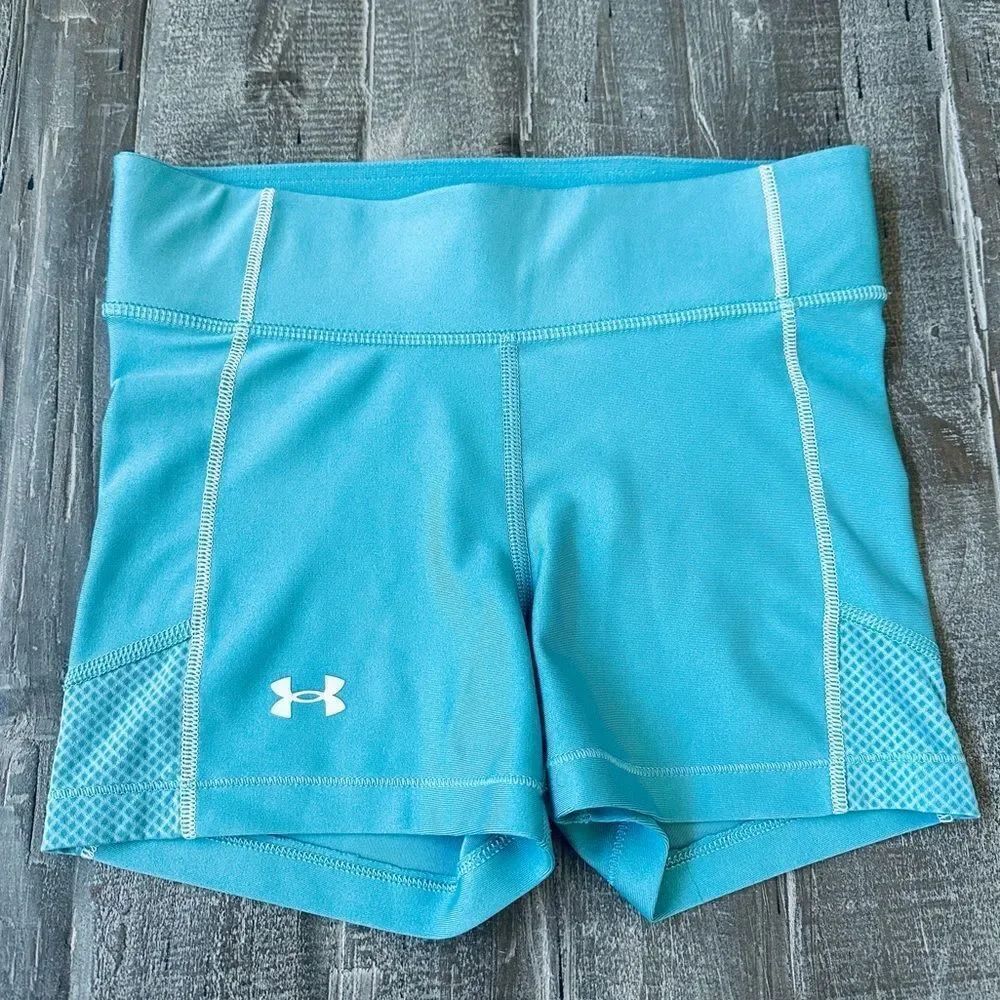 Under Armour Aqua Blue Active Athletic Compression Shorts XS